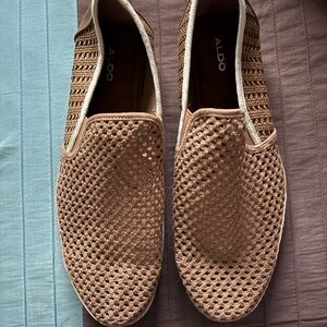 ALDO Men's Tan Slip-On Shoes